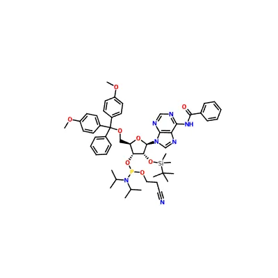 CAS 104992-55-4|Ν-βενζοϋλ-5'-Ο-(4,4-διμεθοξυτριτυλ)-2'-Ο-[(τριτ-βουτυλ) διμεθυλσιλυλ] αδενοσίνη-3'-({{ 13}}κυανοαιθυλ-Ν,Ν-διισοπροπυλ)φωσφοραμιδίτης